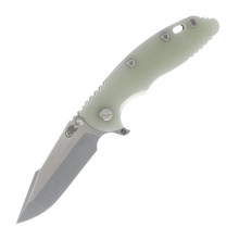 Hinderer XM-18 Translucent Green – Stonewash 3.5in Plain Stonewash Skinny Harpoon Spanto  KXM35SKHSTWSWTG