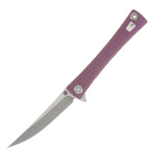 Artisan Cutlery Waistline Folding Knife S35VN Blade Rose Pink Anodized Titanium
