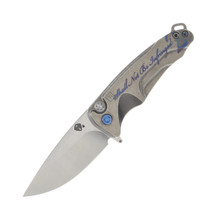 Medford Smooth Criminal Tumbled 2nd Amendment 3in Plain Tumbled Drop Point Blue Hardware - Clip MK394TQ-01TM-T2C2-BN