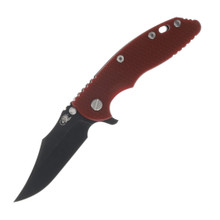 Hinderer 3.5 XM-18 Bowie Red - Battle Black 3.5in Plain Battle Black Bowie KXM35BOWMCDTWBBKRD