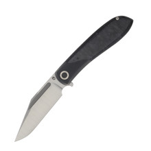 Jack Wolf Knives Scuffle Black Ice 3.52in Plain Belt Satin Clip Point