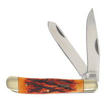 Case XX Tiny Trapper Folding Knife Pocket Worn Peach Seed