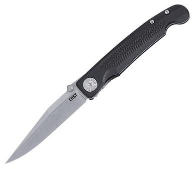 Columbia River Fidus Liner Lock Folding Knife Black GRN Handle SW