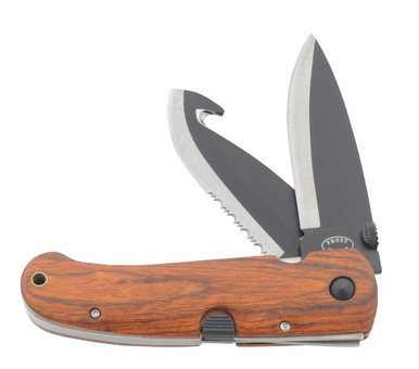 Frost Cutlery Grizzly Skinner II Folding Knife Black SS Blades