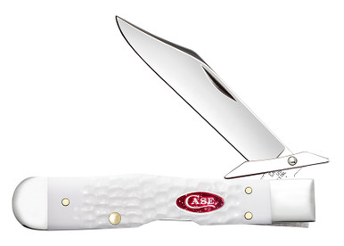 Case XX White Synthetic SparXX Cheetah Cub Lockback Folding Knife