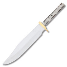 Szco Push Tang 8 Inch Bowie Clip Point Blade Blank BL002