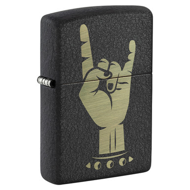 Zippo Rock On Design Black Crackle Base ZP47008 - Smoky Mountain