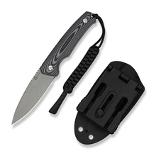 CIVIVI Altus Fixed Guibourtia Wood Handle Black Stonewashed 14C28N