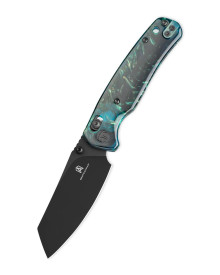 Bestechman Cicada's Wing Folding Knife Purple G-10/Black Blade