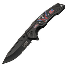 Szco Red Dragon Flame Linerlock Folding Knife 300549RD - Smoky