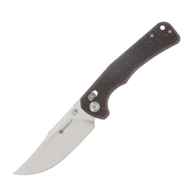 Sencut SMKW Exclusive Slybolt Folder GITD Brown Burlap Micarta