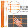 4 ft. x 100 ft. Orange Plastic Fencing Roll for Construction Fencing, Pet Fencing and Event Fencing, 4 cm x 10 cm Mesh 