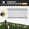 4FT Height X 8FT Width Heavy Duty Flat Top Fence Barrier Panel, Multiple Options