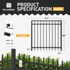 4FT Height X 4FT Width Heavy Duty Flat Top Fence Gate with Lock Attachment, Multiple Options