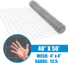 Welded Wire Fence 12.5 Gauge, Galvanized Welded Fence Wire Roll, Mesh Size 4-Inch x 4-Inch