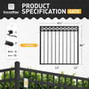 4FT Height x 4FT Width Heavy Duty Flat Top X-Pattern Decorative Fence Gate, Multiple Options