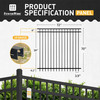 6FT Height X 6FT Width Heavy Duty Flat Top Fence Barrier Panel, Multiple Options