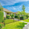 Heavy Duty Flat Top Fence Barrier Kit with 4FT Height X 6FT Width Panels, Decorative Gate, Posts & Connectors, Multi-options