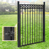 Heavy Duty Pinnacle Fence Barrier Kit with 5FT Height X 6FT Width Panels, Decorative Gate, Posts & Connectors, Multi-options