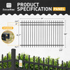 Heavy Duty Pinnacle Fence Barrier Kit with 5FT Height X 8FT Width Panels, Flat Top Gate, Posts & Connectors, Multi-options
