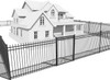Heavy Duty Pinnacle Fence Barrier Kit with 4FT Height X 8FT Width Panels, Decorative Gate, Posts & Connectors, Multi-options