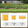 Heavy Duty Pinnacle Fence Barrier Kit with 6FT Height X 8FT Width Panels, Decorative Gate, Posts & Connectors, Multi-options