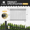 Heavy Duty Pinnacle Fence Barrier Kit with 6FT Height X 8FT Width Panels, Decorative Gate, Posts & Connectors, Multi-options