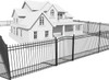 Heavy Duty Pinnacle Fence Barrier Kit with 5FT Height X 8FT Width Panels, Arched Gate, Posts & Connectors, Multi-options