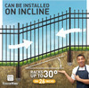 Heavy Duty Pinnacle Fence Barrier Kit with 5FT Height X 8FT Width Panels, Arched Gate, Posts & Connectors, Multi-options