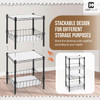 2 to 4 Tier NSF Wire Shelving Basket Shelves, Storage Rack Corner Shelves, Sliver Grey