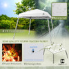 8ft. x 8ft Top Heavy-Duty Commercial Grade Pop Up Canopy Tent with Slant Legs, 3 Color Available