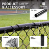 10 FT Dia. 1-5/8" Fencing Top Rail, Galvanized Silver Pipe for Chain Link Fence, Multi-options 10 FT Dia. 1-5/8" Fencing Top Rail, Galvanized Silver Pipe for Chain Link Fence, Multi-options