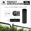 1-5/8" Black Heavy Duty Top Rail Sleeve, Chain Link Parts, Multi-options