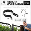 Silver Galvanized Tension Band for 2-3/8" Outside Diameter Post with Bolt & Nut, Multi-options