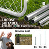 6/7/8 FT Galvanized Chain Link Fence Terminal Post, Terminal Post with 2-3/8” Outside Diameter, Multi-options