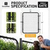 9 / 11.5  Gauge Black Vinyl Coated Chain Link Fence Gate Kit, Multi-options