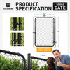 9 / 11.5  Gauge Black Vinyl Coated Chain Link Fence Gate Kit, Multi-options