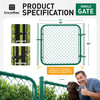 9 / 11.5  Gauge Green Vinyl Coated Chain Link Fence Gate Kit, Multi-options
