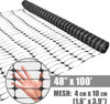4 ft. x 100 ft. Black Plastic Fencing Roll for Construction Fencing, Pet Fencing and Event Fencing, 4 cm x 10 cm Mesh