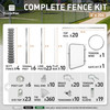 9 Gauge Green Vinyl Coated Chain Link Fence Kit w/Fence Fabric, Gate, Posts, Top Rails & Hardware