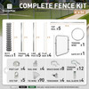 9 Gauge Black Vinyl Coated Chain Link Fence Kit w/Fence Fabric, Gate, Posts, Top Rails & Hardware (4ft. Height), Multiple Options