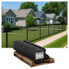 9 Gauge Black Vinyl Coated Chain Link Fence Kit w/Fence Fabric, Gate, Posts, Top Rails & Hardware (4ft. Height), Multiple Options
