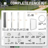 5ft. Height 9 Gauge Green Vinyl Coated Chain Link Fence Kit w/Fence Fabric, Gate, Posts, Top Rails & Hardware, Multiple Options