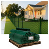 5ft. Height 9 Gauge Green Vinyl Coated Chain Link Fence Kit w/Fence Fabric, Gate, Posts, Top Rails & Hardware, Multiple Options