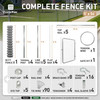 5ft. Height 11.5 Gauge Galvanized Steel Chain Link Fence Kit w/Fence Fabric, Gate, Posts, Top Rails & Hardware, Multiple Options