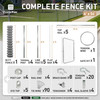 6ft. Height 9 Gauge Green Vinyl Coated Chain Link Fence Kit w/Fence Fabric, Gate, Posts, Top Rails & Hardware, Multiple Options