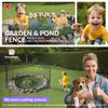 Decorative Garden Fence with Gate, 35.9"H x 23.6"W No Dig Dog Fence Outdoor for Yard Garden Patio