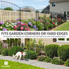 Decorative Garden Fence with Gate, 35.9"H x 23.6"W No Dig Dog Fence Outdoor for Yard Garden Patio