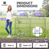 Decorative Garden Fence with Gate, 35.9"H x 23.6"W No Dig Dog Fence Outdoor for Yard Garden Patio