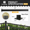 16 Gauge Metal Fence Post with Flange, Decorative Garden Flange Post, Multiple Options